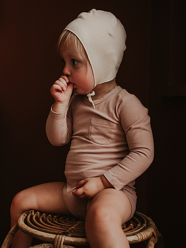The Simple Folk Long Sleeve Onesie, Undyed